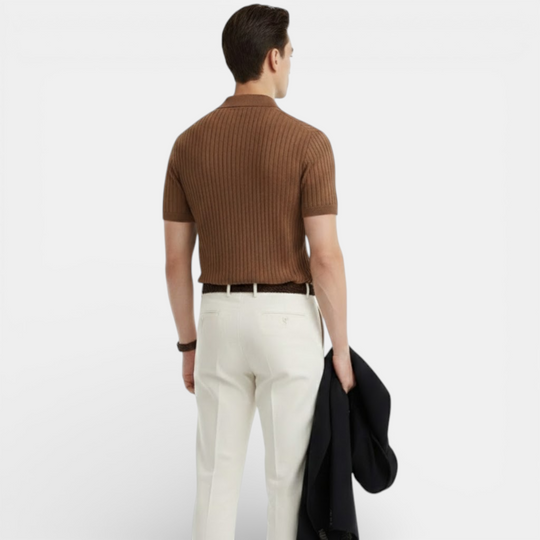 Men's Ribbed Polo Shirt – Kalanzo