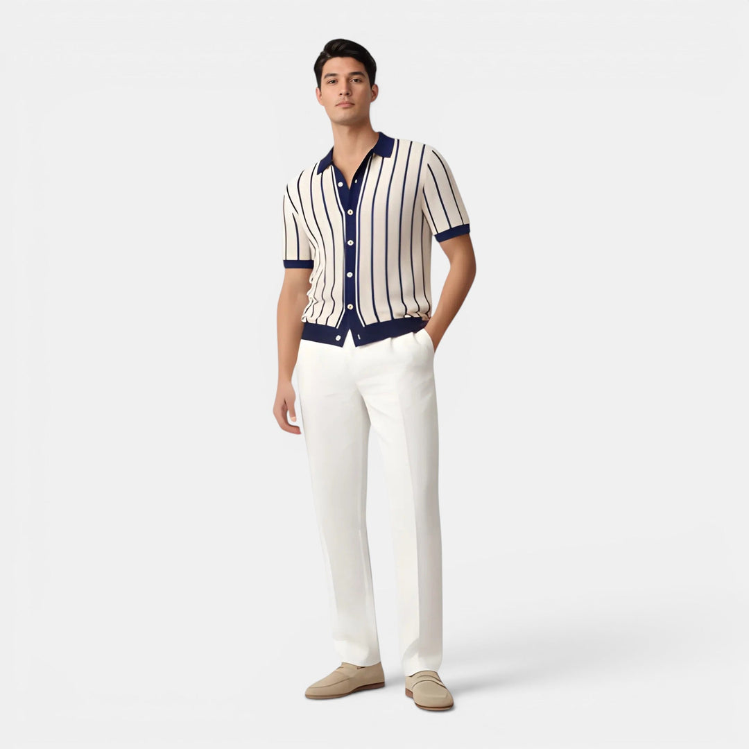 Men's Striped Knit Shirt – Kalanzo